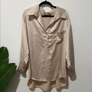 Silky Beige Blouse